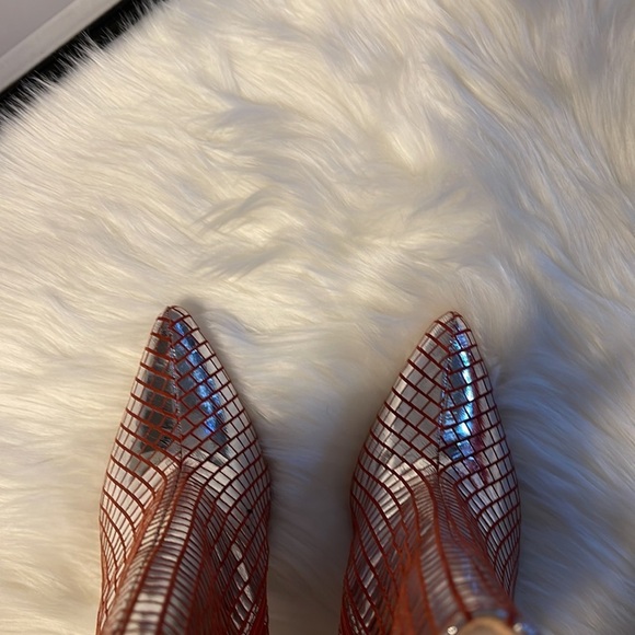 Mackin J Shiny Silver Disco Heeled Boots | 8​​ - Picture 6 of 7